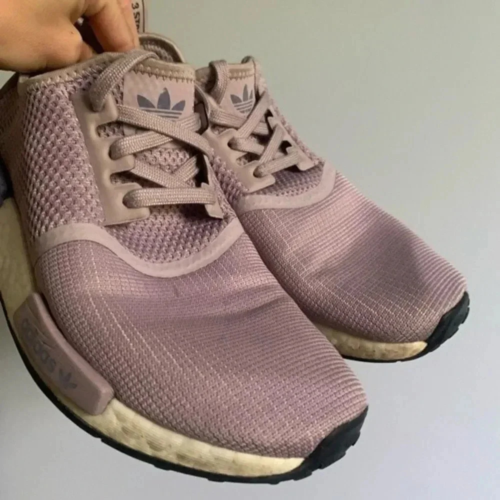 Adidas Boost NMD R1 Athletic Comfy Sneakers Light Purple Lavender Lilac 7.5 8 - Picture 8 of 12